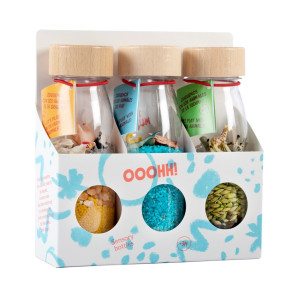 3 bouteilles sensorielles nature - Petit Boum