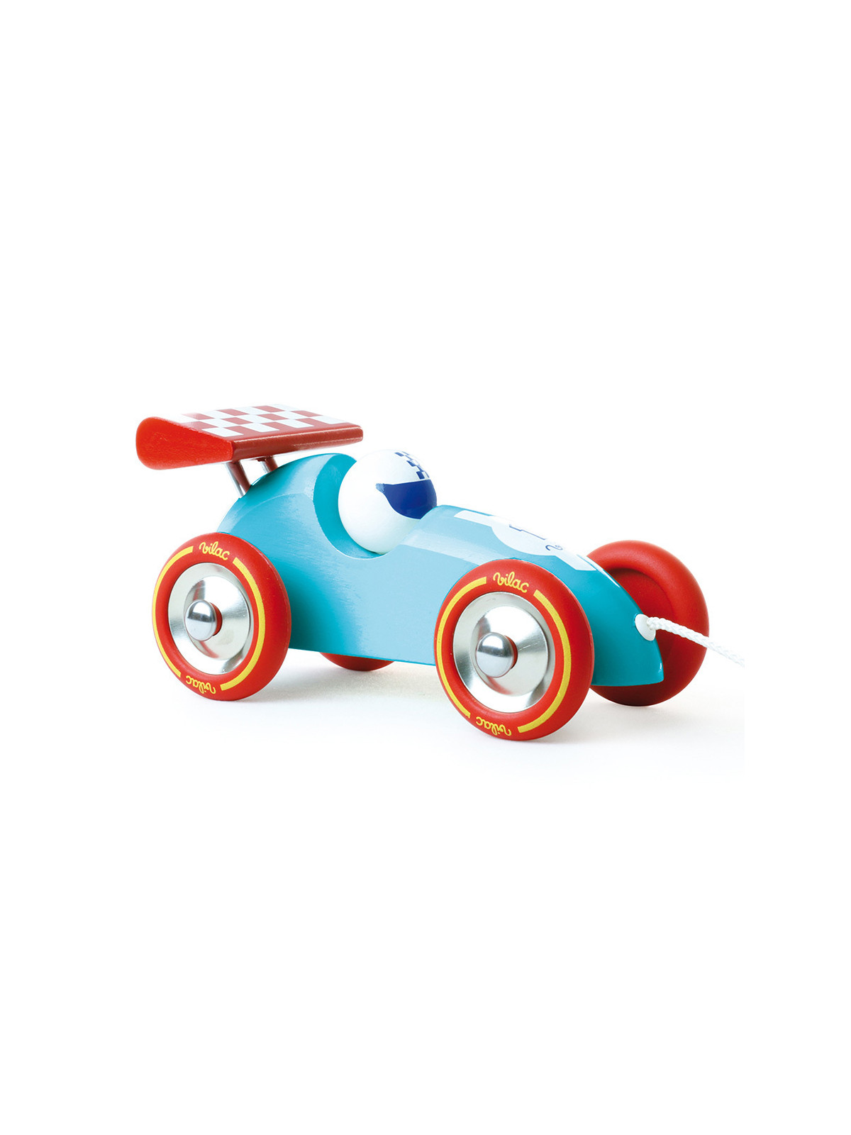 Voiture de course a trainer turquoise