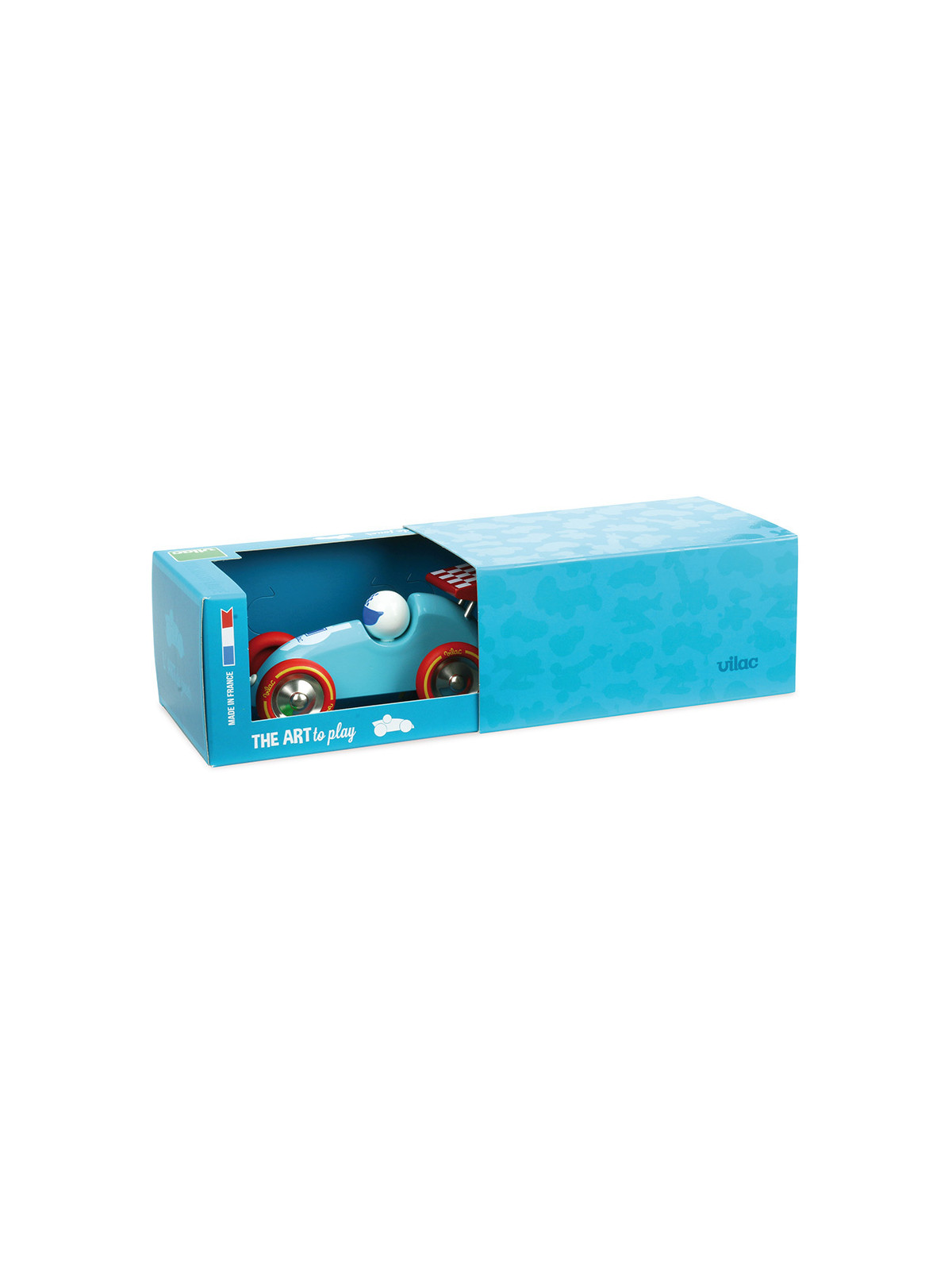 Voiture de course a trainer turquoise