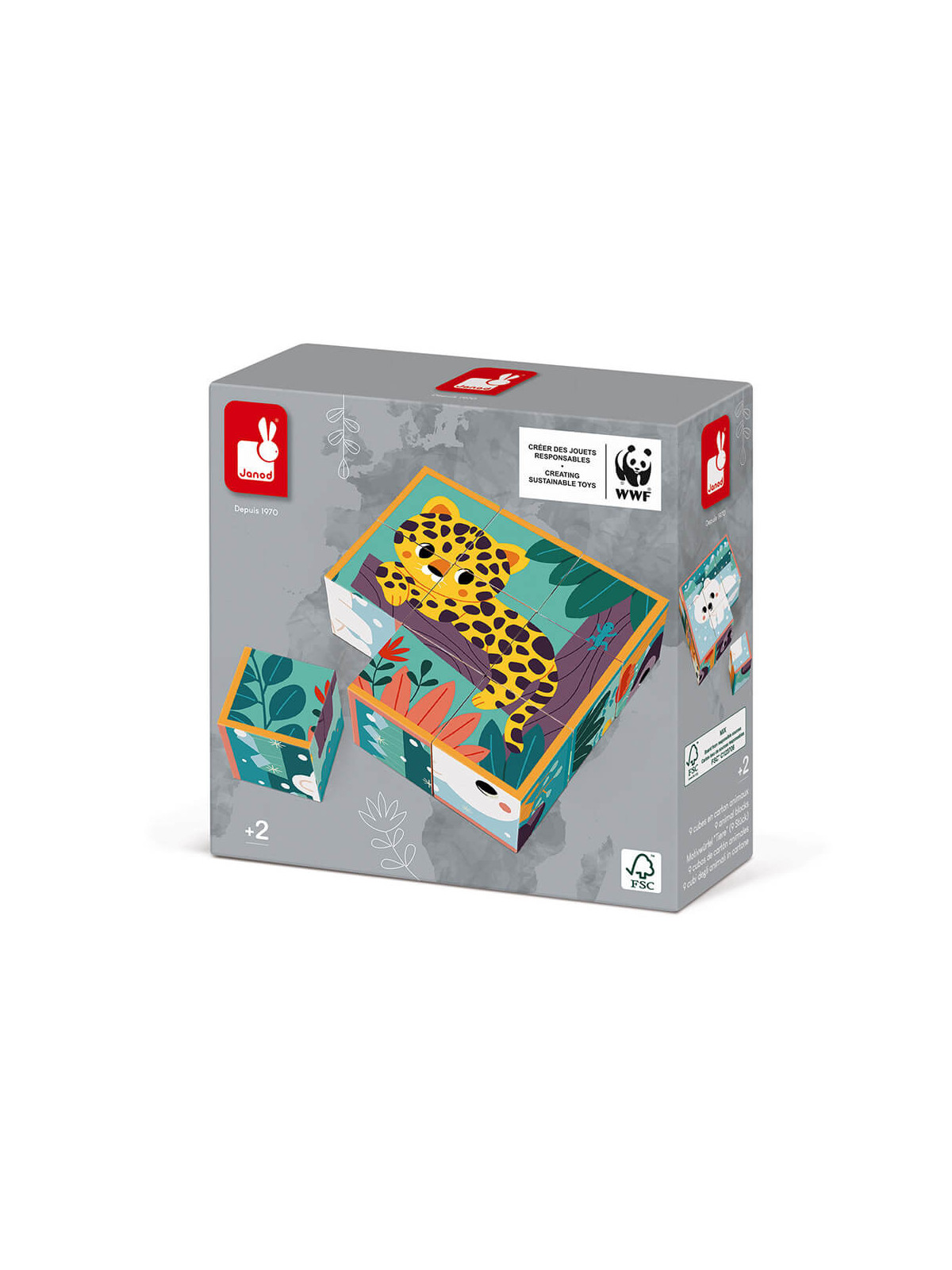 Cubes en carton Animaux - Partenariat WWF®