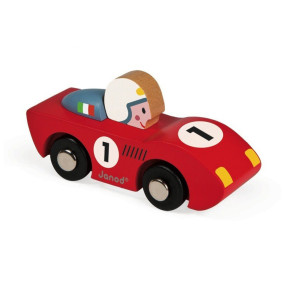 Voiture en bois Racer - Rouge ou bleu