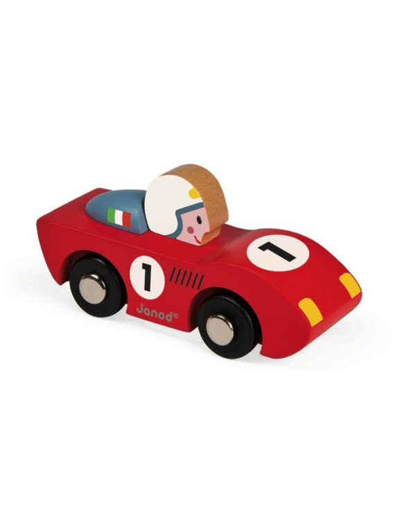 Voiture en bois Racer - Rouge ou bleu