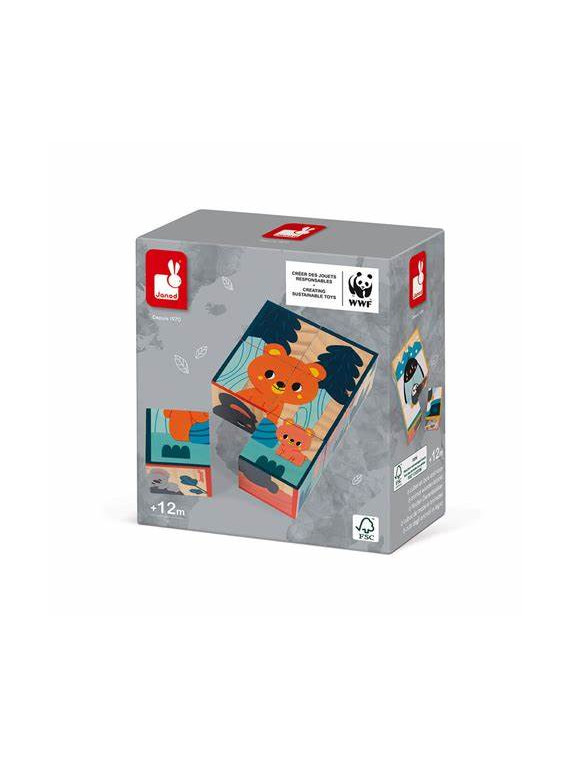 Cubes en bois animaux - Partenariat WWF®