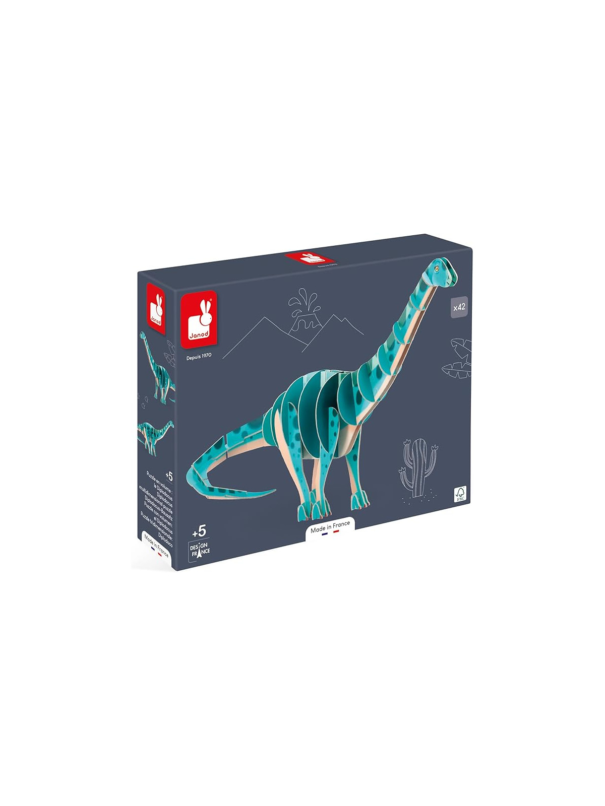 Puzzle en Volume le diplodocus