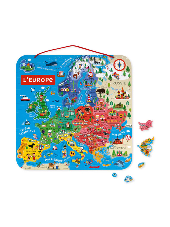 Puzzle Carte d'Europe Magnétique (bois)