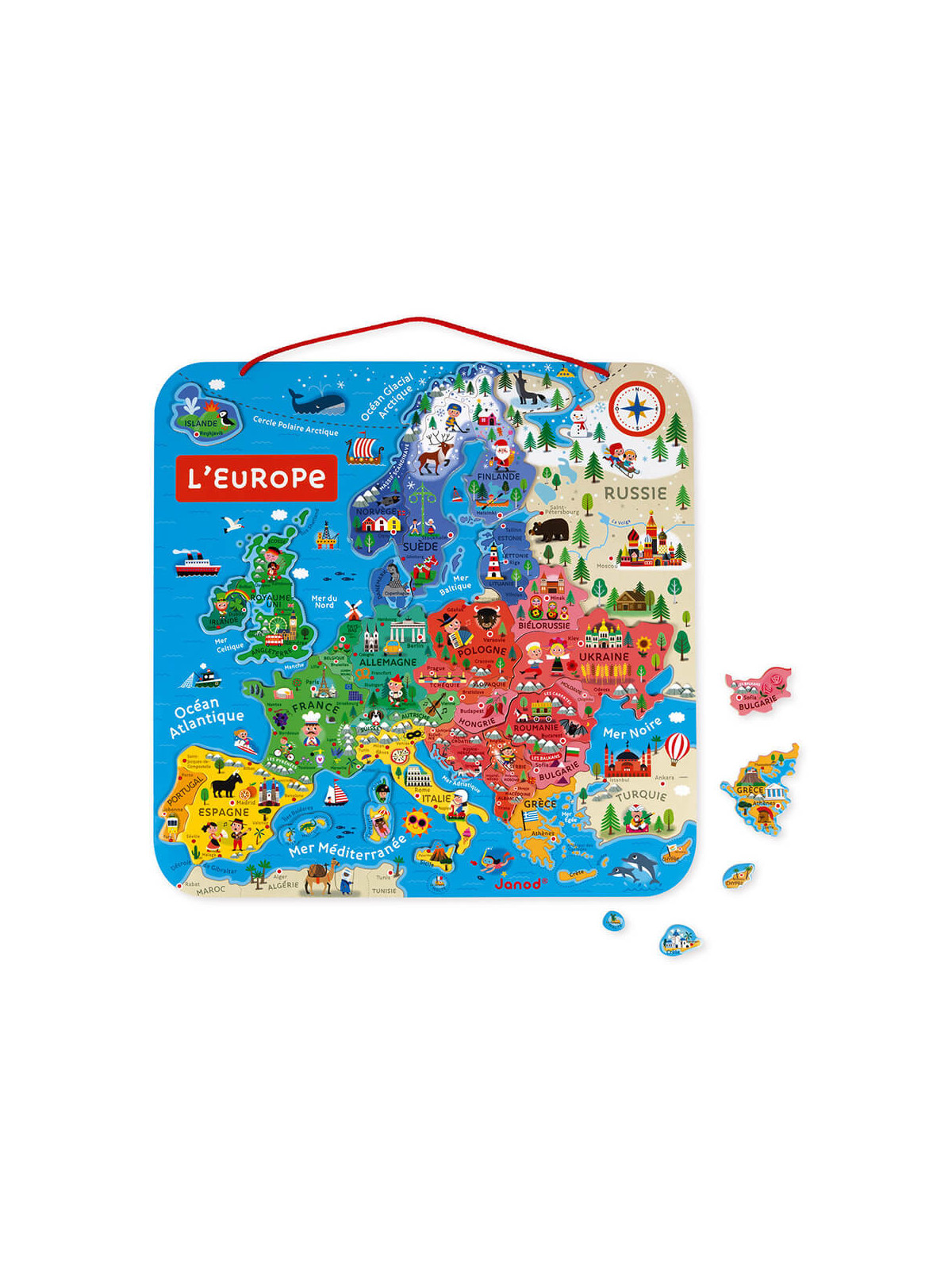 Puzzle Carte d'Europe Magnétique (bois)