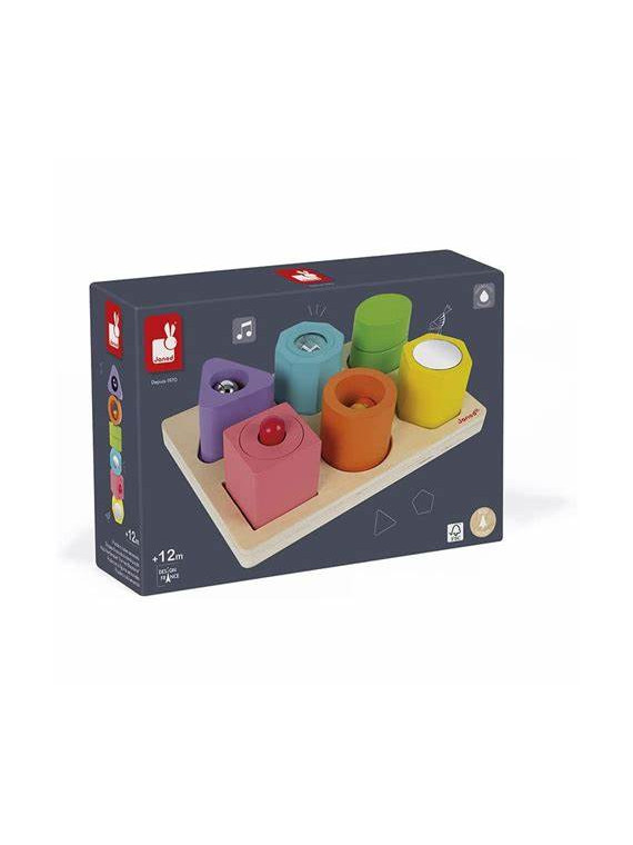 Puzzle 6 cubes sensoriels I wood (bois)