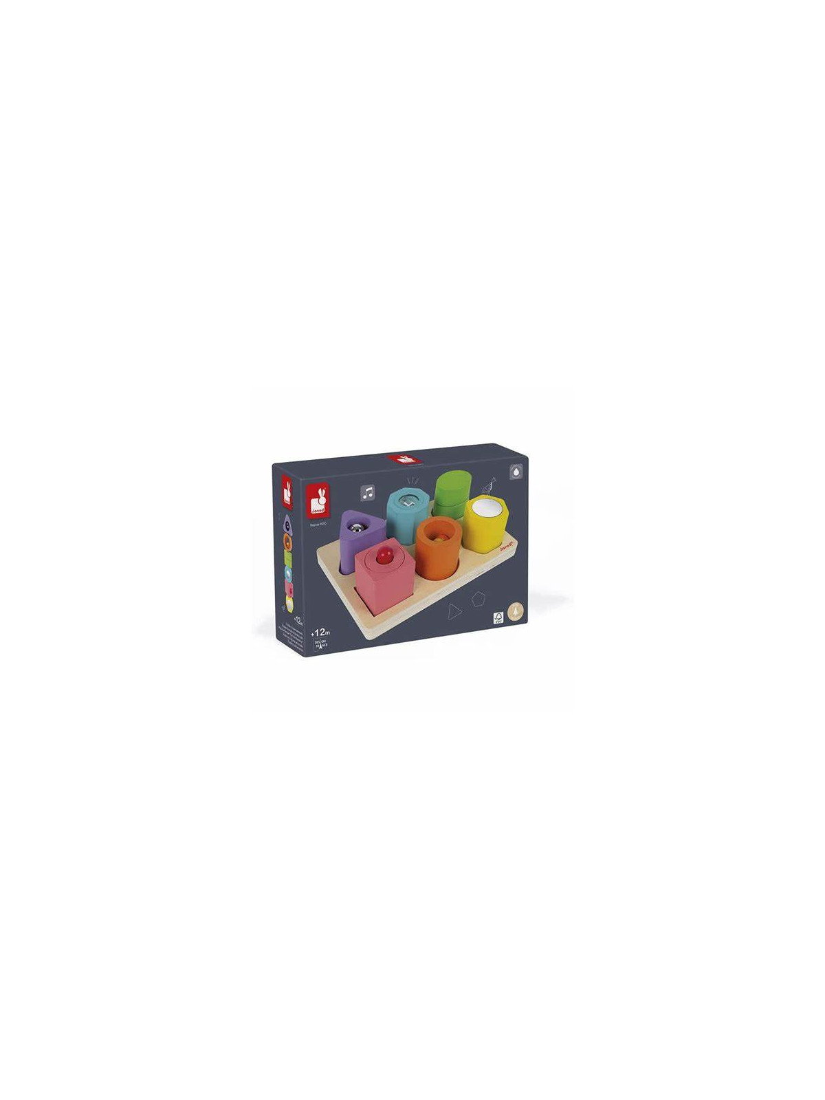 Puzzle 6 cubes sensoriels I wood (bois)