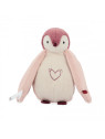 Peluche veilleuse manchot Rose