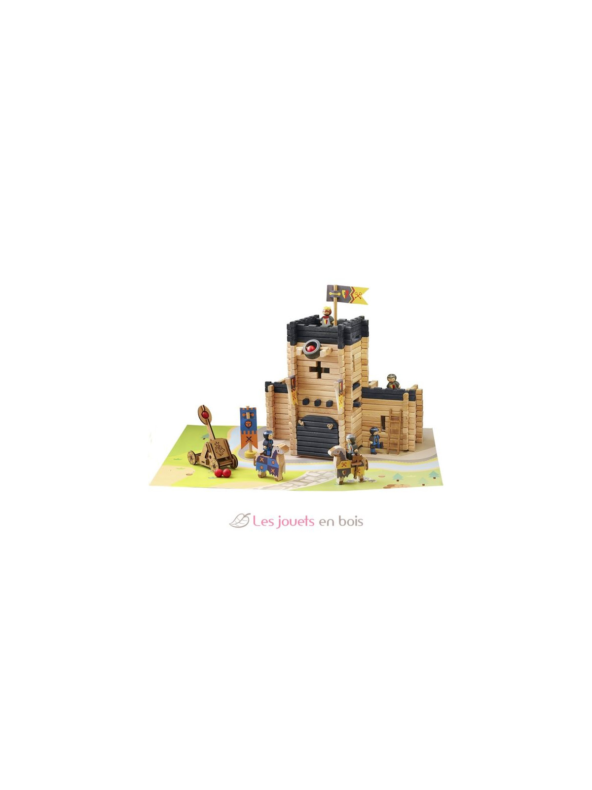 Château fort et catapulte 270 pcs - Jeujura