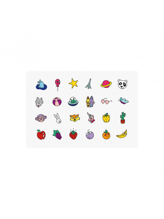 Coffret Stickers et Vernis Enfant 2 vernis + 24 stickers