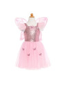 ROBE PAPILLON ROSE AVEC AILES 5/7 ANS