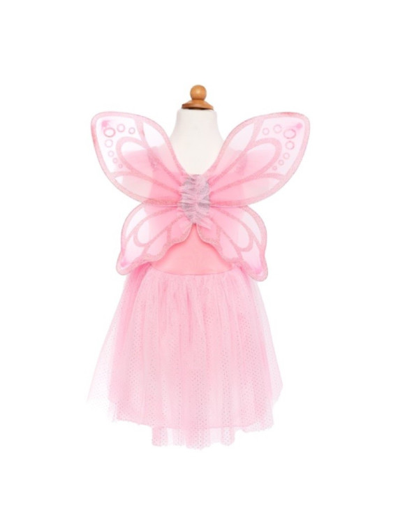 ROBE PAPILLON ROSE AVEC AILES 5/7 ANS