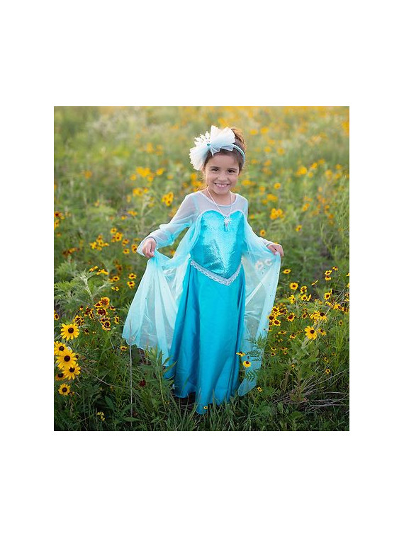 Robe Reine des Glaces avec cape 3/4 ans