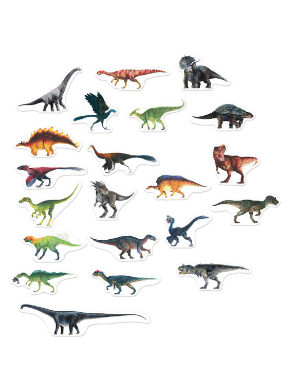 Set de 21 magnets dinosaures - Muséum national d'Histoire