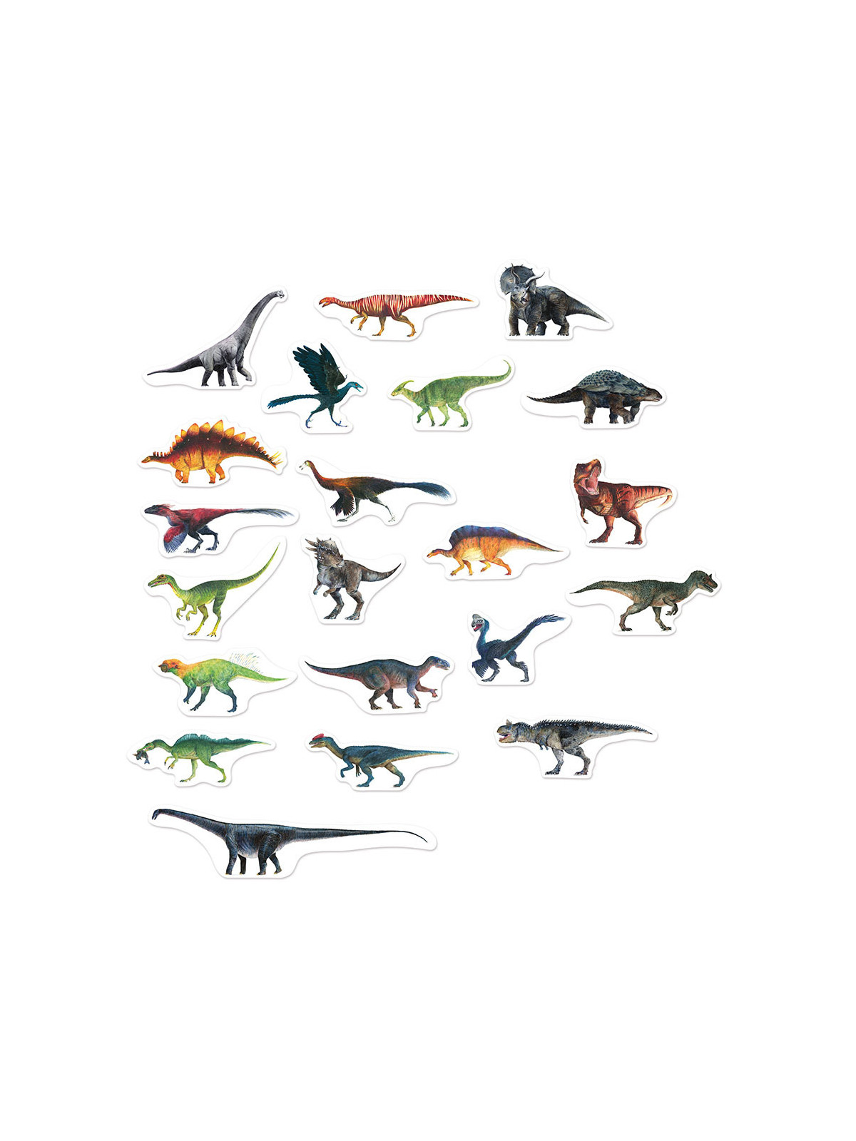 Set de 21 magnets dinosaures - Muséum national d'Histoire