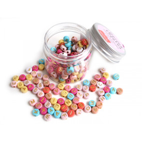 Pot perles lettres  Multicolore