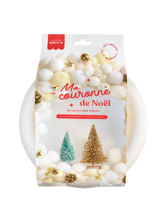 Kit Couronne de Noël - Blanc