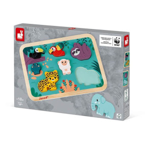 Puzzle Chunky en bois Jungle - Partenariat WWF®