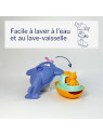 Sous-Marin 2-en-1 et Figurine, Jouet Éducatif pour Le Bain,