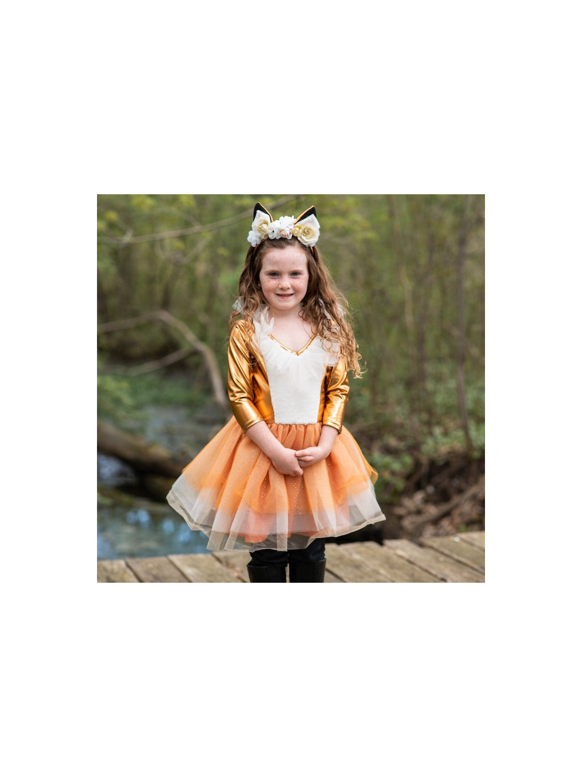 ROBE RENARD AVEC COIFFE - 5-6 ANS - GREAT PRETENDERS