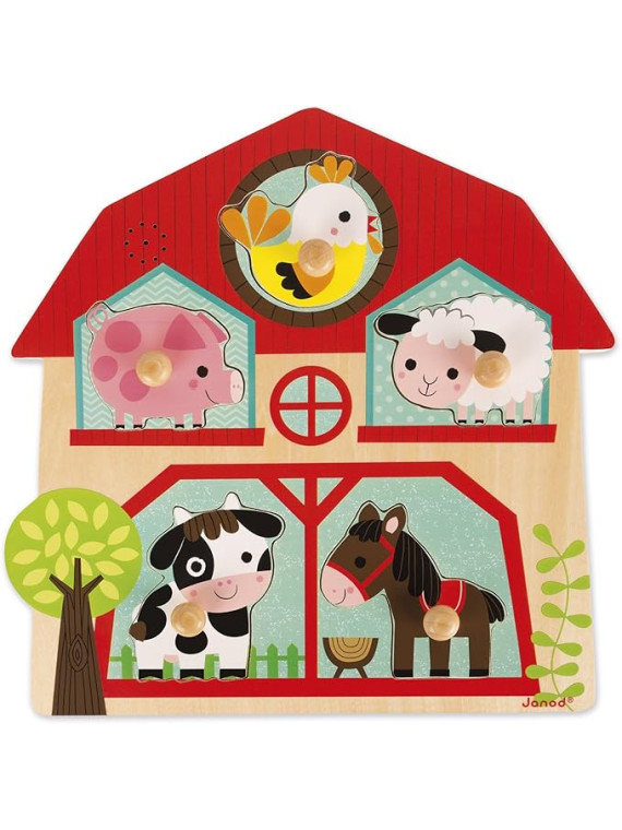 Puzzle Musical Les Copains de la Ferme - Puzzle Sonore en Bo