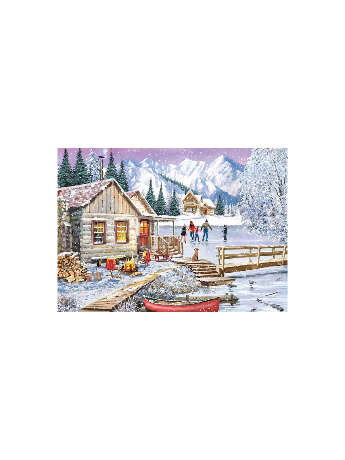 Puzzle WINTER AT THE CABIN 1000 pièces