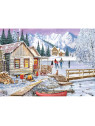 Puzzle WINTER AT THE CABIN 1000 pièces