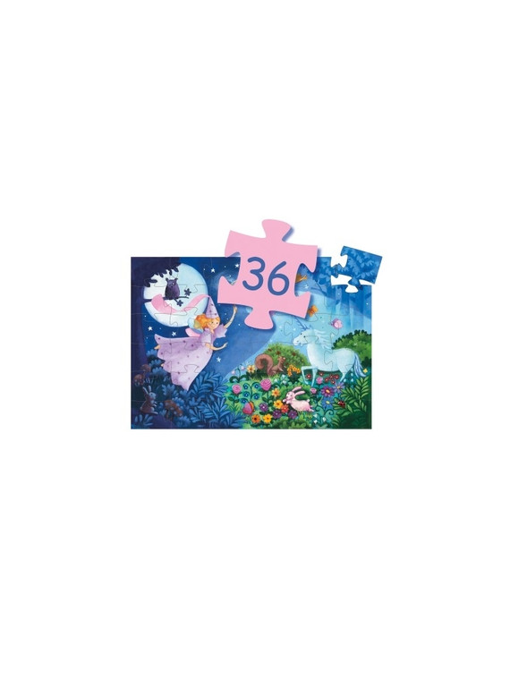 Puzzle La fée et la licorne - 36 pcs