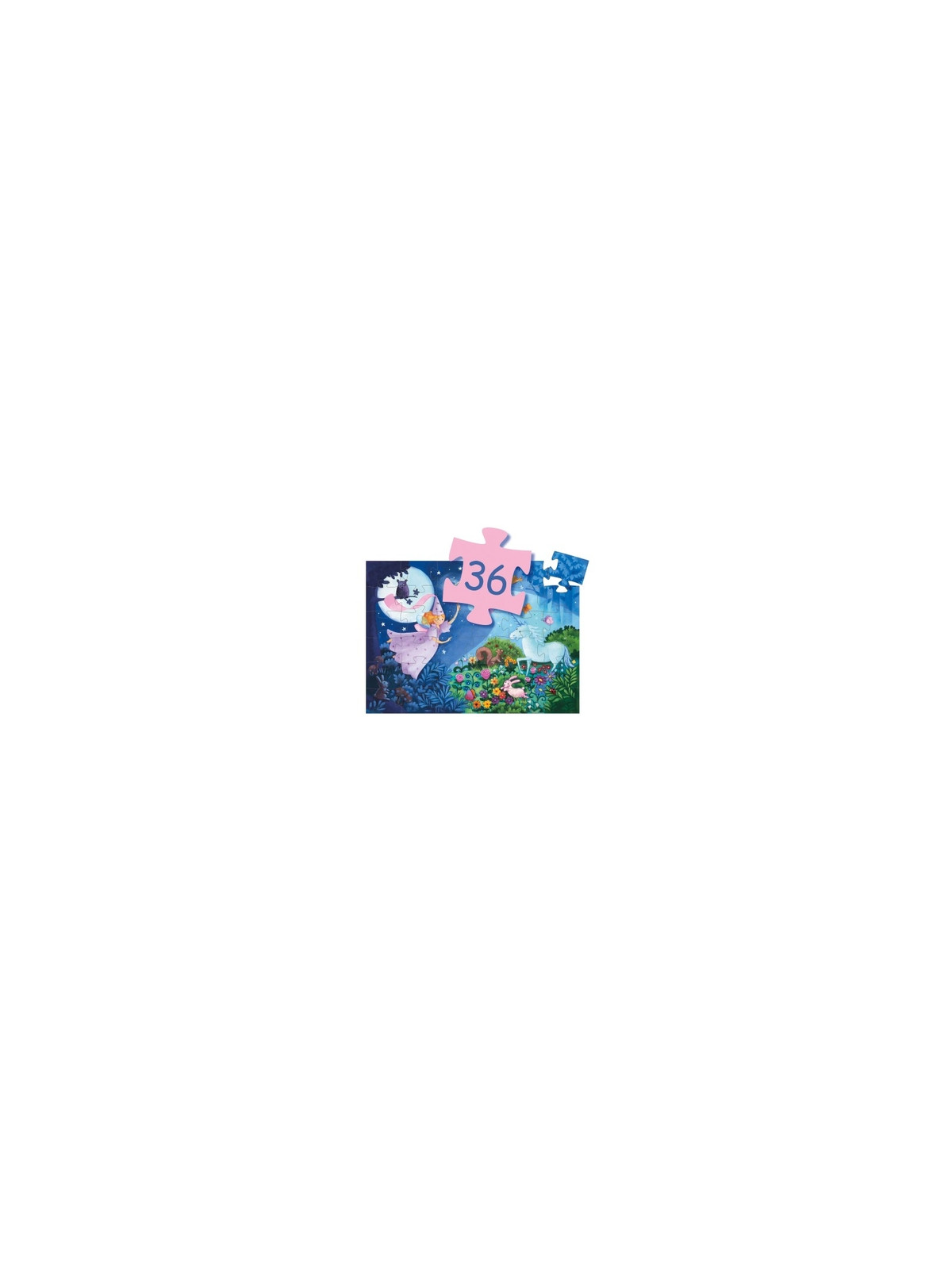 Puzzle La fée et la licorne - 36 pcs