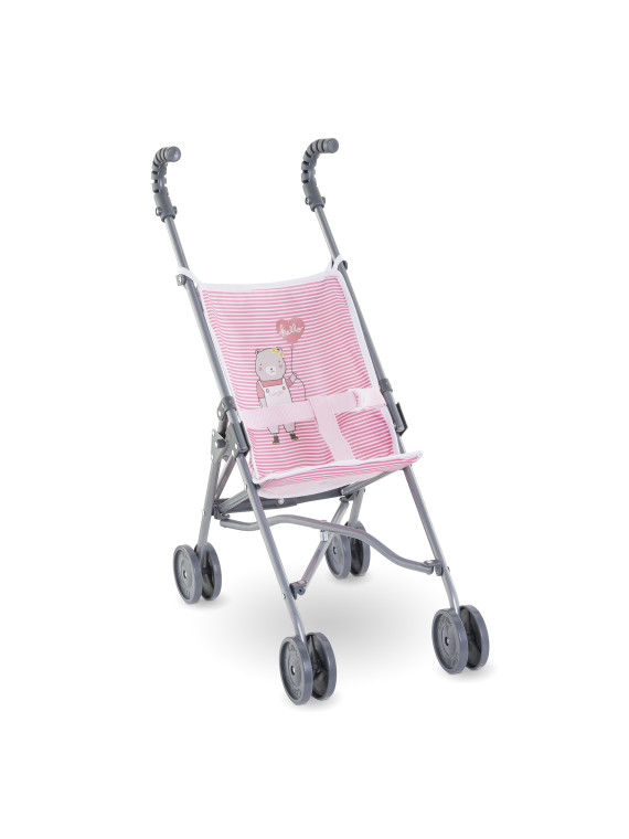 Poussette Canne Rose pour poupon 36/42/52 cm