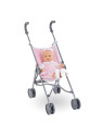 Poussette Canne Rose pour poupon 36/42/52 cm