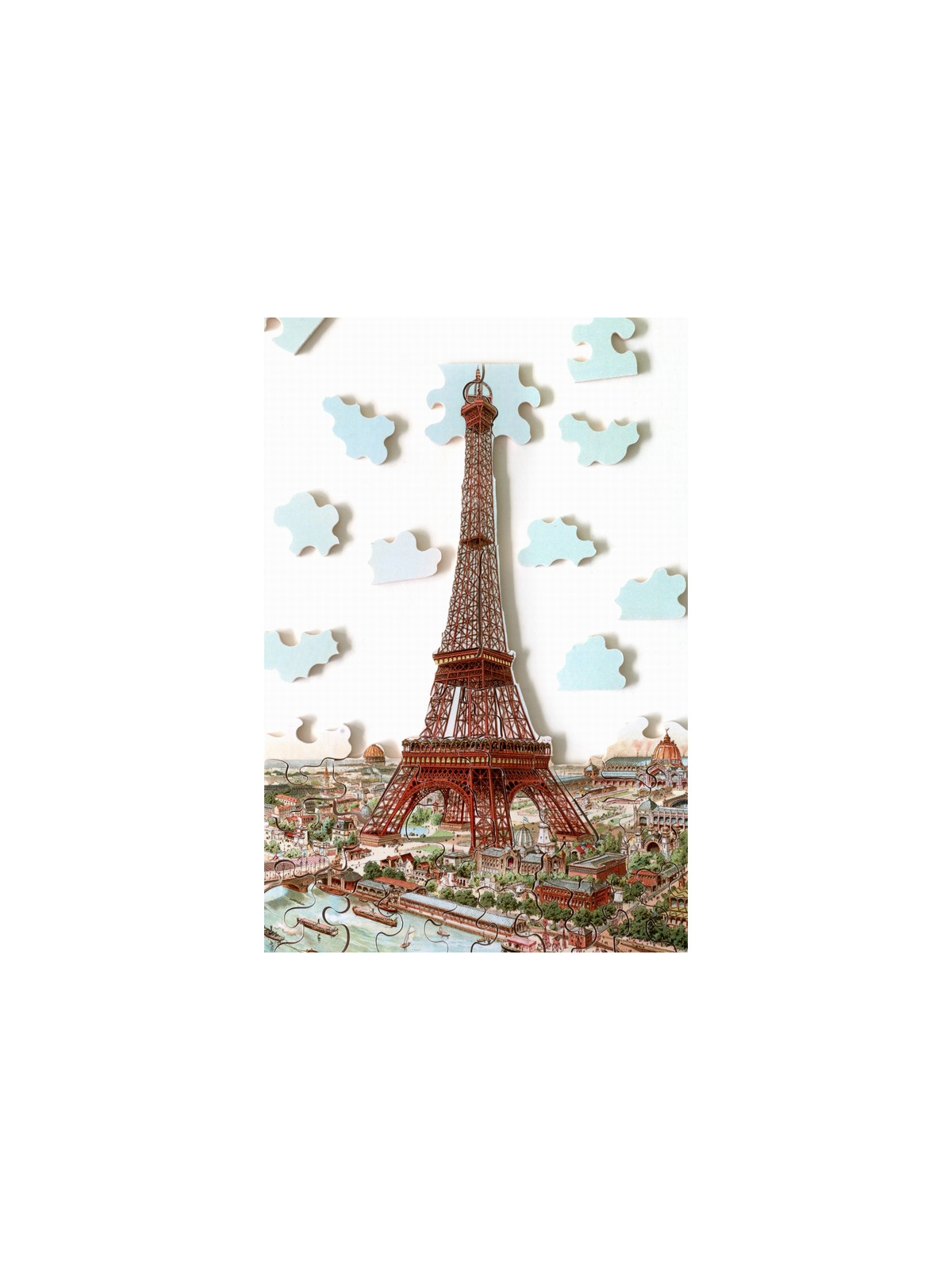 Puzzle d'art en bois tour eiffel