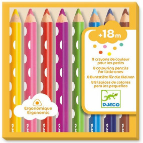 8 crayons de couleurs pour les petits