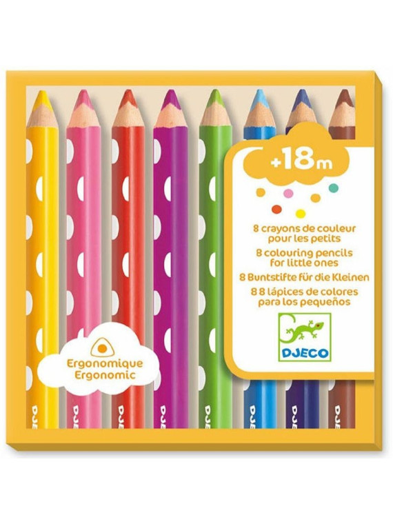 8 crayons de couleurs pour les petits