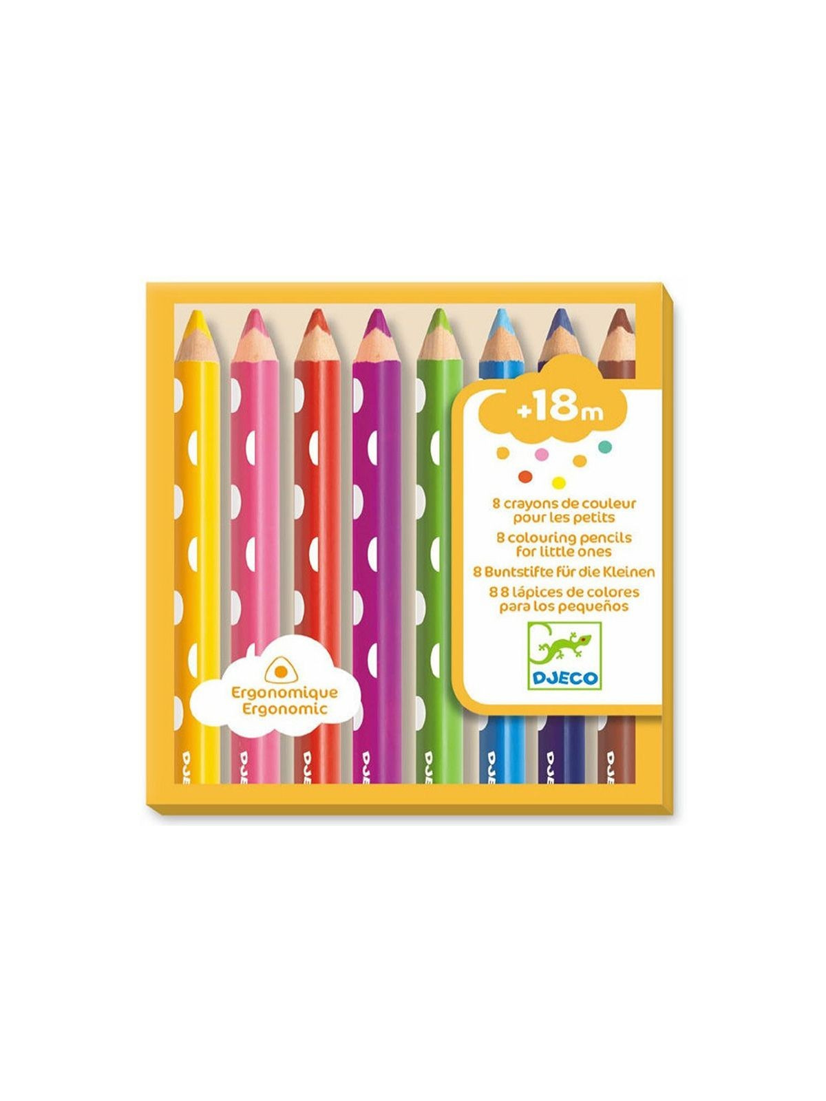 8 crayons de couleurs pour les petits