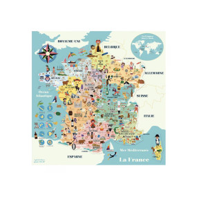 Carte de france magnetique